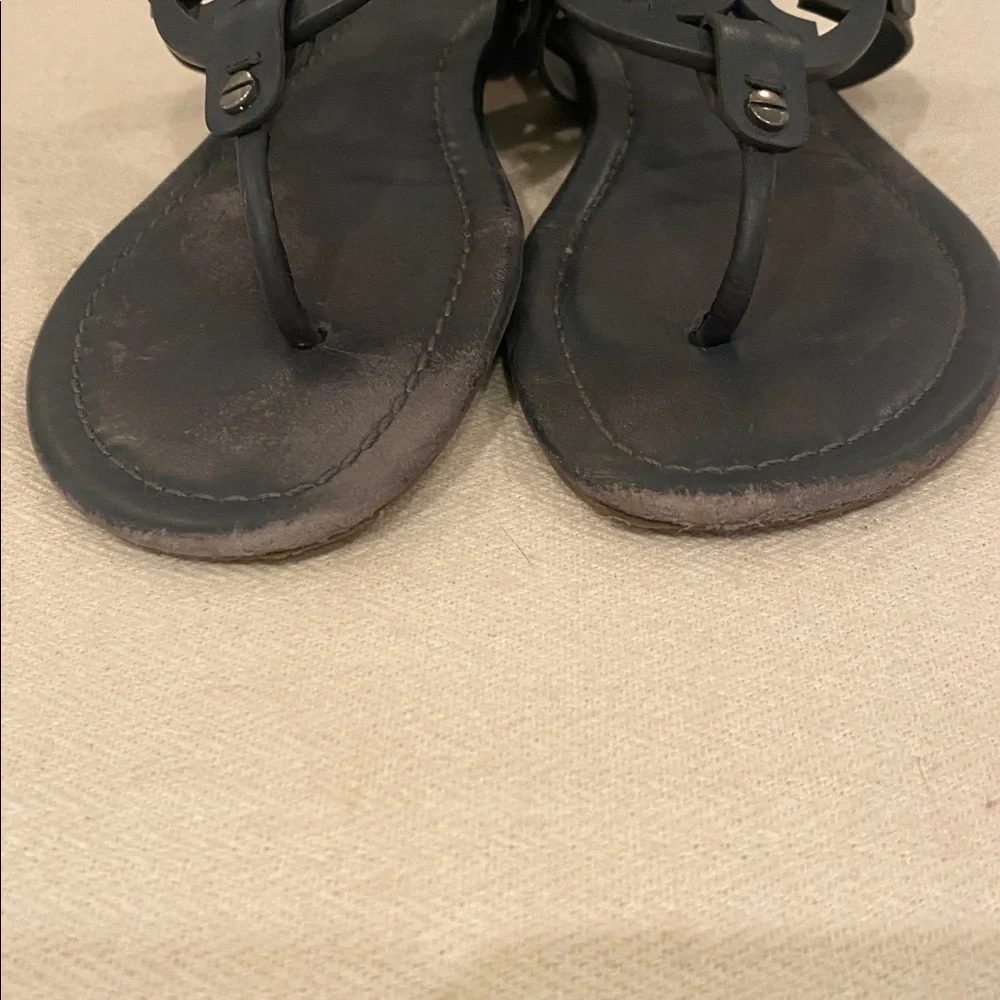 Tory Burch, navy blue Miller sandals. Size 9. - Picture 3 of 7